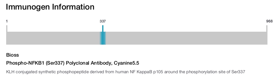 Phospho-NFKB1 (Ser337) Polyclonal Antibody, Cyanine5.5