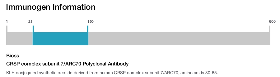 CRSP complex subunit 7/ARC70 Polyclonal Antibody
