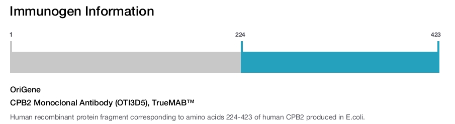 CPB2 Monoclonal Antibody (OTI3D5), TrueMAB&trade;