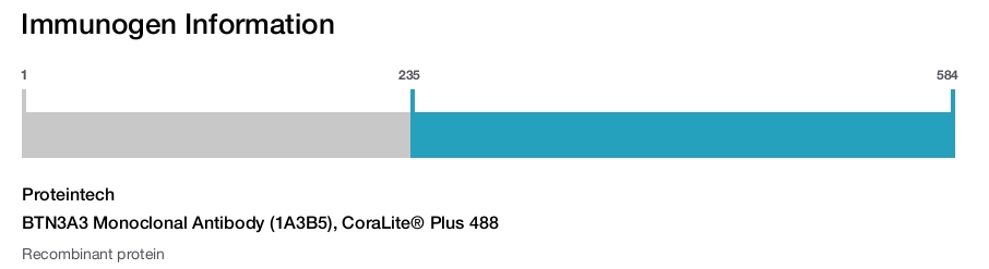BTN3A3 Monoclonal Antibody (1A3B5), CoraLite&reg; Plus 488