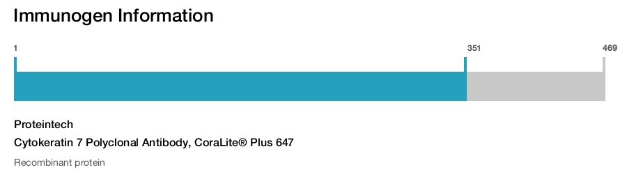 Cytokeratin 7 Polyclonal Antibody, CoraLite&reg; Plus 647