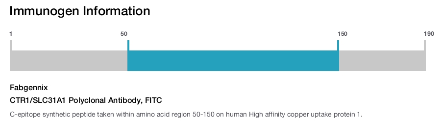 CTR1/SLC31A1 Polyclonal Antibody, FITC