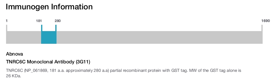 TNRC6C Monoclonal Antibody (3G11)