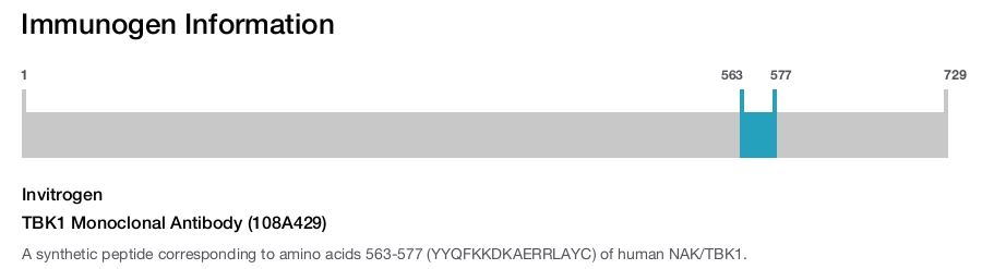 TBK1 Monoclonal Antibody (108A429)