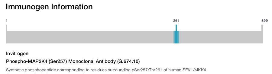 Phospho-MAP2K4 (Ser257) Monoclonal Antibody (G.674.10)