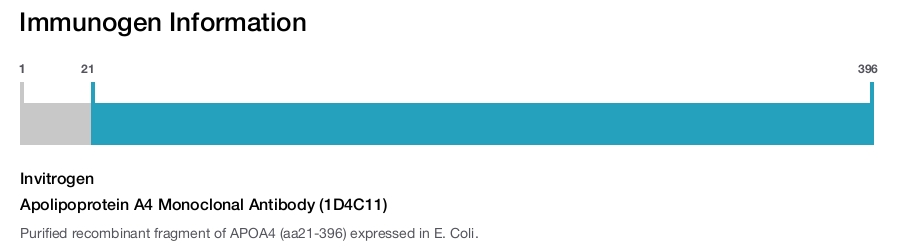 Apolipoprotein A4 Monoclonal Antibody (1D4C11)