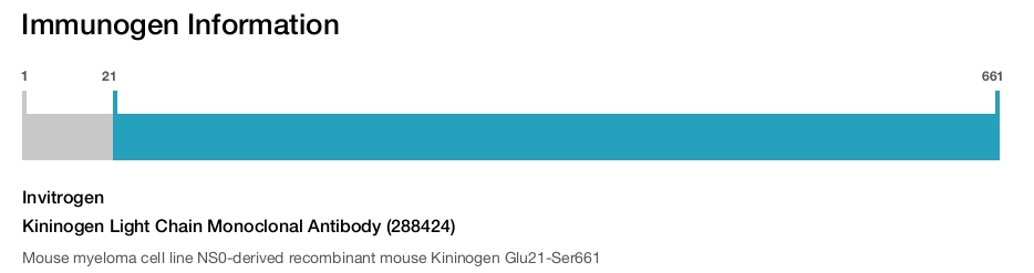 Kininogen Light Chain Monoclonal Antibody (288424)
