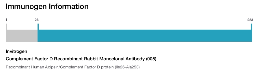 Complement Factor D Recombinant Rabbit Monoclonal Antibody (005)