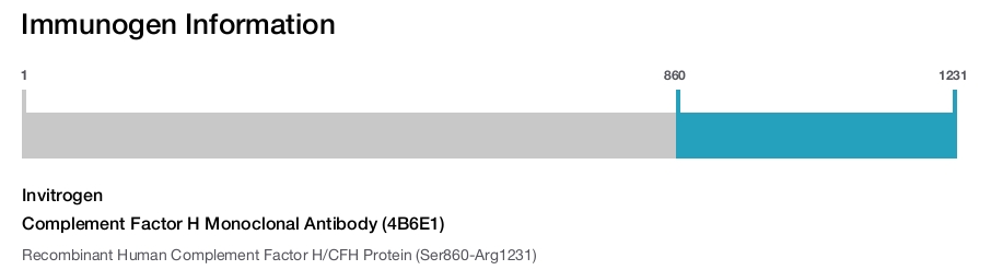 Complement Factor H Monoclonal Antibody (4B6E1)