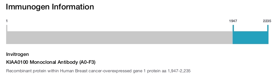 KIAA0100 Monoclonal Antibody (A0-F3)
