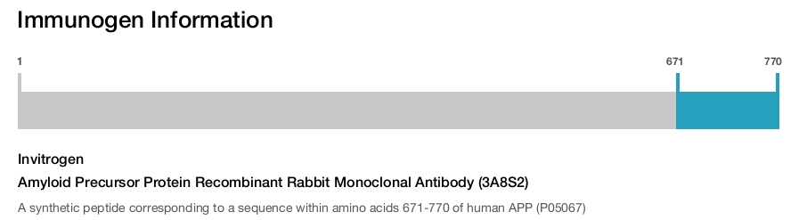 Amyloid Precursor Protein Recombinant Rabbit Monoclonal Antibody (3A8S2)