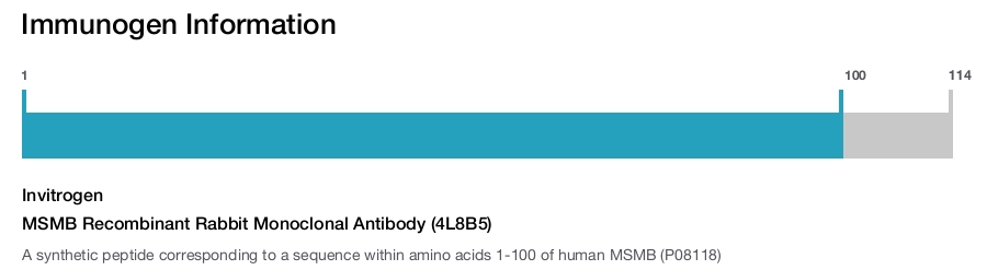 MSMB Recombinant Rabbit Monoclonal Antibody (4L8B5)