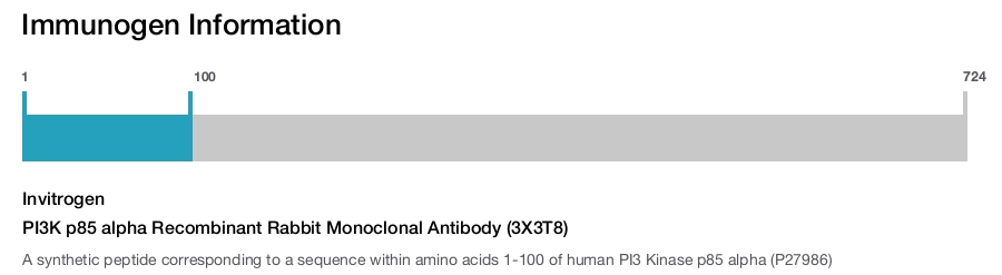 PI3K p85 alpha Recombinant Rabbit Monoclonal Antibody (3X3T8)