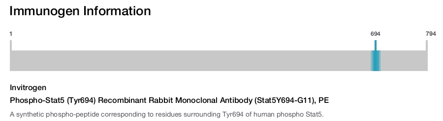 Phospho-Stat5 (Tyr694) Recombinant Rabbit Monoclonal Antibody (Stat5Y694-G11), PE