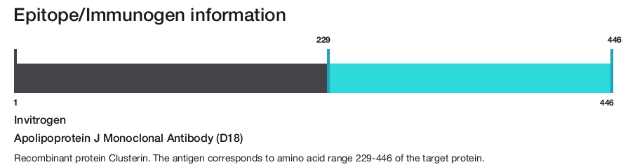 Apolipoprotein J Monoclonal Antibody (D18)