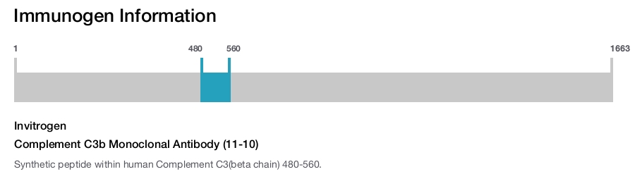 Complement C3b Monoclonal Antibody (11-10)