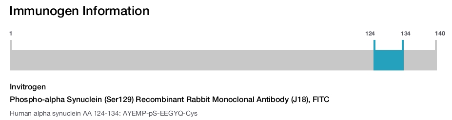 Phospho-alpha Synuclein (Ser129) Recombinant Rabbit Monoclonal Antibody (J18), FITC