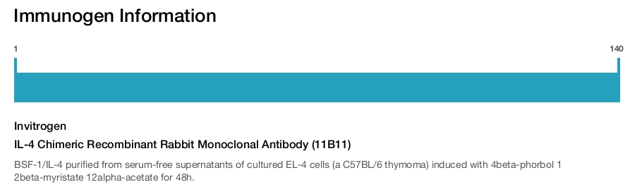 IL-4 Chimeric Recombinant Rabbit Monoclonal Antibody (11B11)
