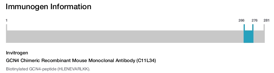 GCN4 Chimeric Recombinant Mouse Monoclonal Antibody (C11L34)