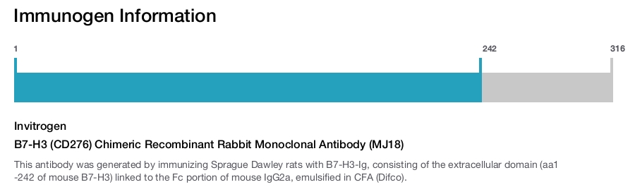 B7-H3 (CD276) Chimeric Recombinant Rabbit Monoclonal Antibody (MJ18)