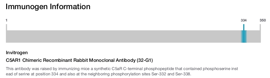 C5AR1 Chimeric Recombinant Rabbit Monoclonal Antibody (32-G1)