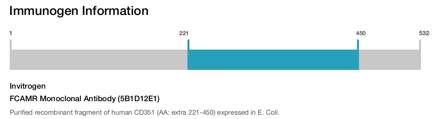 FCAMR Monoclonal Antibody (5B1D12E1)