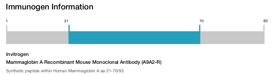 Mammaglobin A Recombinant Mouse Monoclonal Antibody (A9A2-R)