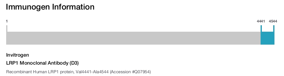 LRP1 Monoclonal Antibody (D3)