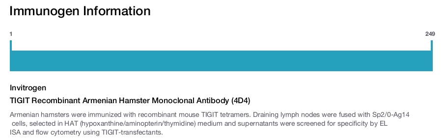 TIGIT Recombinant Armenian Hamster Monoclonal Antibody (4D4)