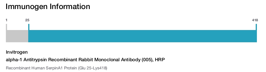 alpha-1 Antitrypsin Recombinant Rabbit Monoclonal Antibody (005), HRP