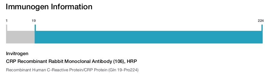 CRP Recombinant Rabbit Monoclonal Antibody (106), HRP