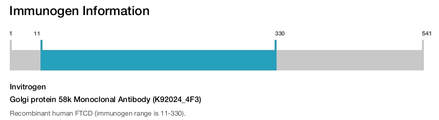 Golgi protein 58k Monoclonal Antibody (K92024_4F3)