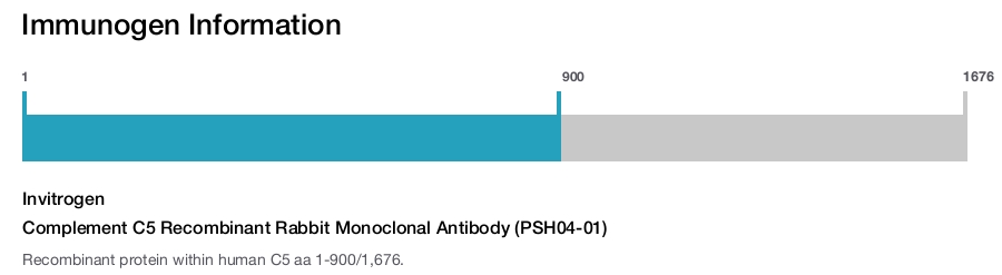 Complement C5 Recombinant Rabbit Monoclonal Antibody (PSH04-01)