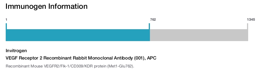 VEGF Receptor 2 Recombinant Rabbit Monoclonal Antibody (001), APC