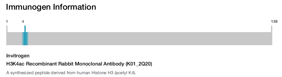 H3K4ac Recombinant Rabbit Monoclonal Antibody (K01_2Q20)