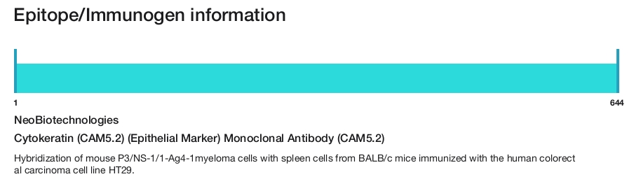 Cytokeratin (CAM5.2) (Epithelial Marker) Monoclonal Antibody (CAM5.2)