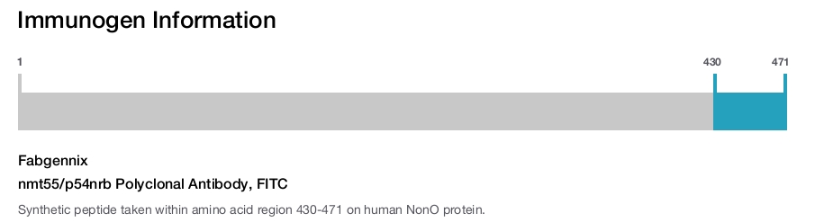 nmt55/p54nrb Polyclonal Antibody, FITC