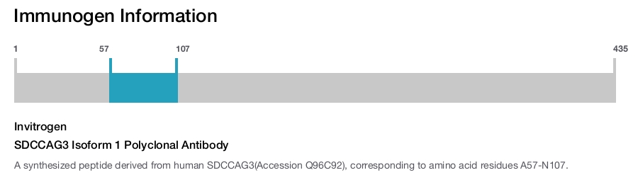 SDCCAG3 Isoform 1 Polyclonal Antibody