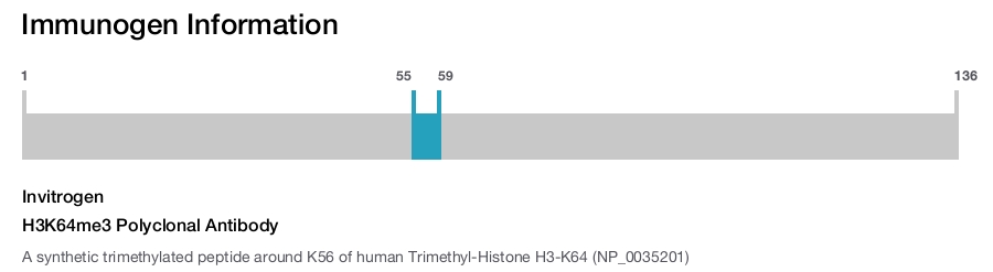 H3K64me3 Polyclonal Antibody