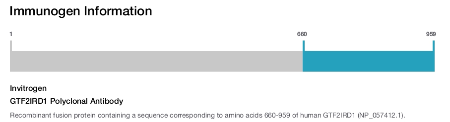 GTF2IRD1 Polyclonal Antibody