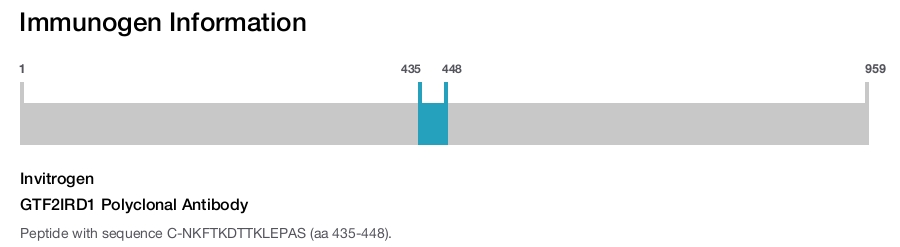 GTF2IRD1 Polyclonal Antibody