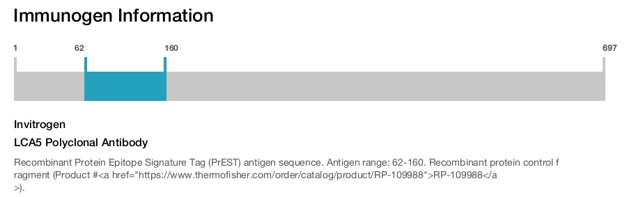 LCA5 Polyclonal Antibody