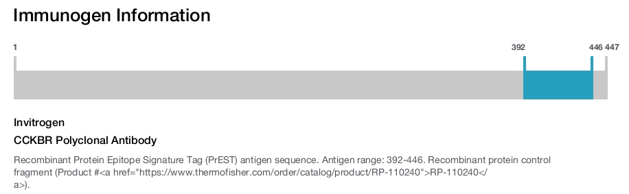 CCKBR Polyclonal Antibody