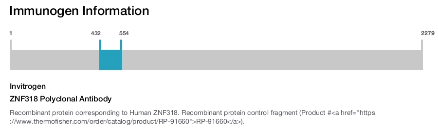 ZNF318 Polyclonal Antibody