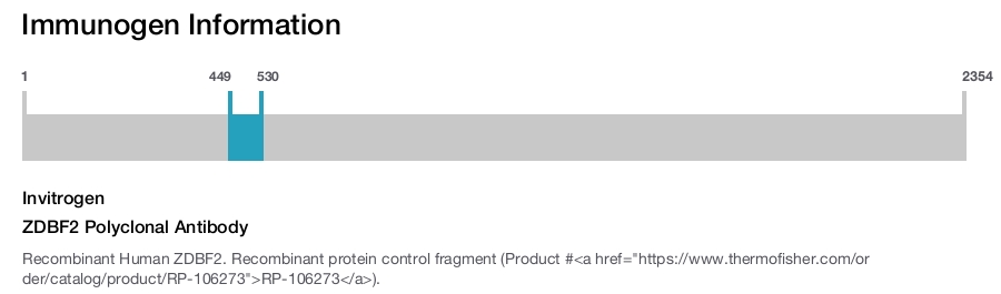 ZDBF2 Polyclonal Antibody