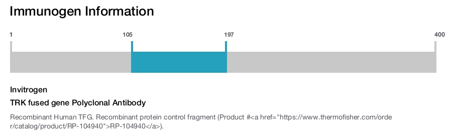 TRK fused gene Polyclonal Antibody