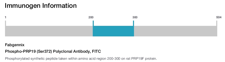 Phospho-PRP19 (Ser372) Polyclonal Antibody, FITC