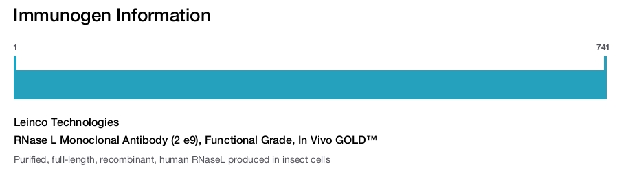 RNase L Monoclonal Antibody (2 e9), Functional Grade, In Vivo GOLD&trade;
