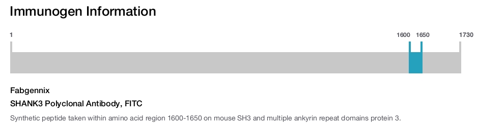 SHANK3 Polyclonal Antibody, FITC