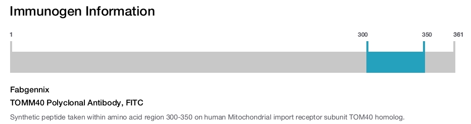 TOMM40 Polyclonal Antibody, FITC